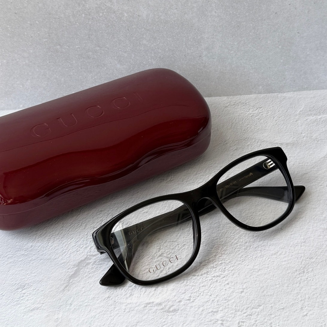 New Gucci Gg0004o Unisex Black Eyeglasses Frames